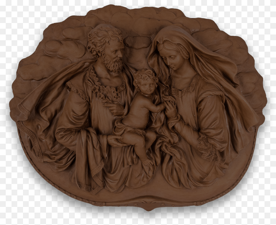 Resin Plaque Of The Holy Family Carving, Person, Baby, Face, Head Free Transparent Png