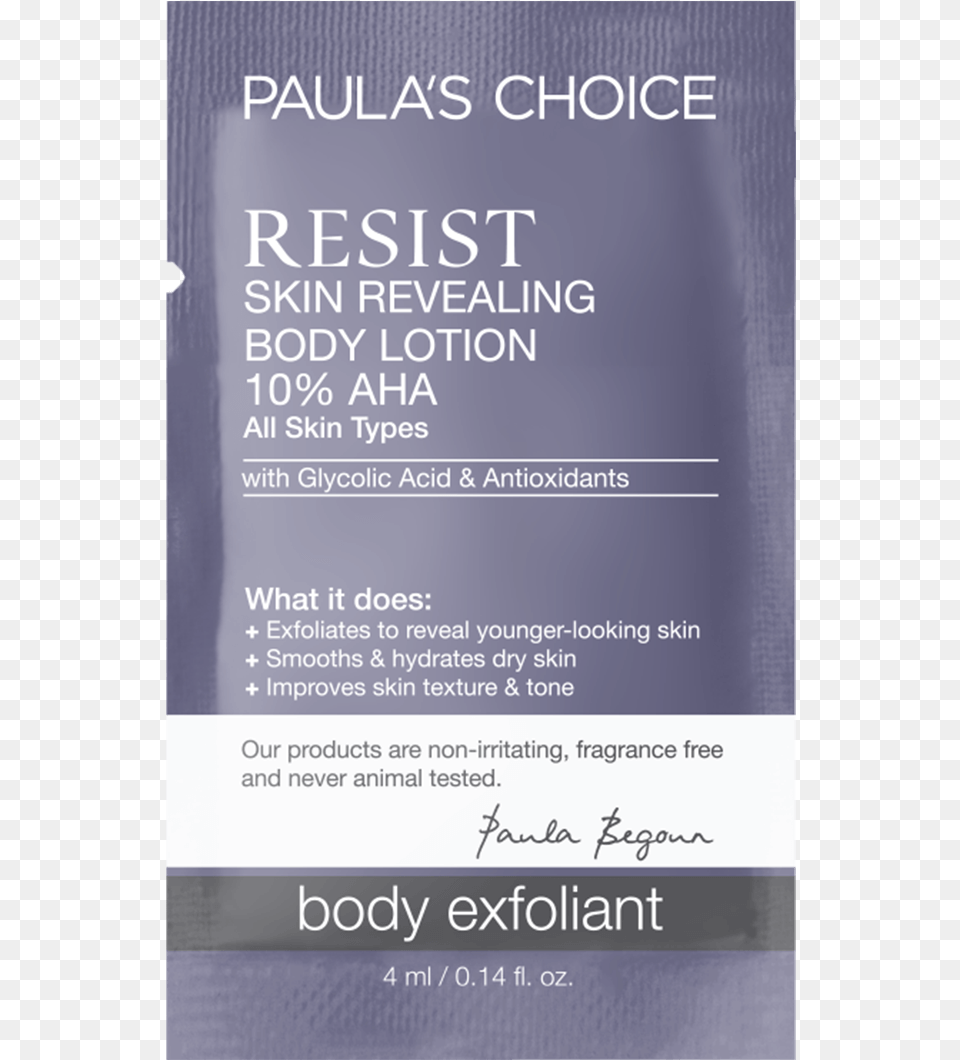 Resist Anti Aging Skin Revealing Body Lotion Aha Sample Paula39s Choice Resist Skin Revealing Body Lotion, Advertisement, Poster, Book, Publication Png Image