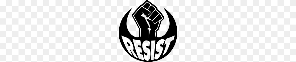 Resist Power Fist, Gray Png