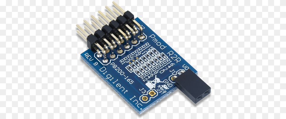 Resistor Ladder Da Converter Product Image Digilent Pmod Acl2 3 Axis Mems Accelerometer 410, Electronics, Hardware, Printed Circuit Board Free Png