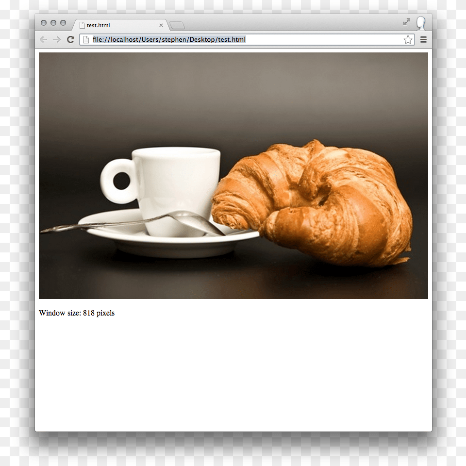 Resize Your Browser Window Until The Width At Which Css Background Image Responsive, Croissant, Food, Beverage, Coffee Png