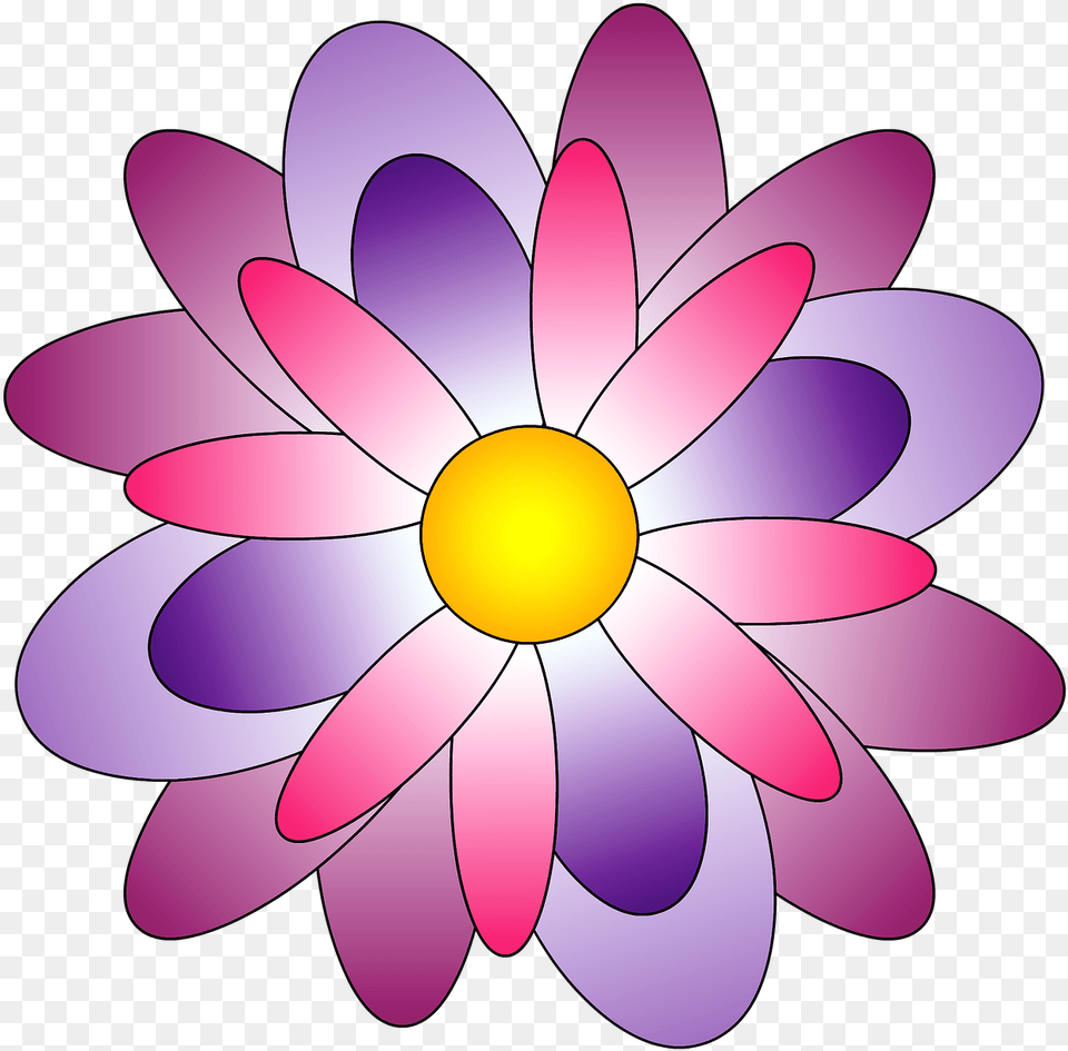 Resmi Renkli Clipart Download Flower Color Pink, Dahlia, Daisy, Plant, Petal Png Image