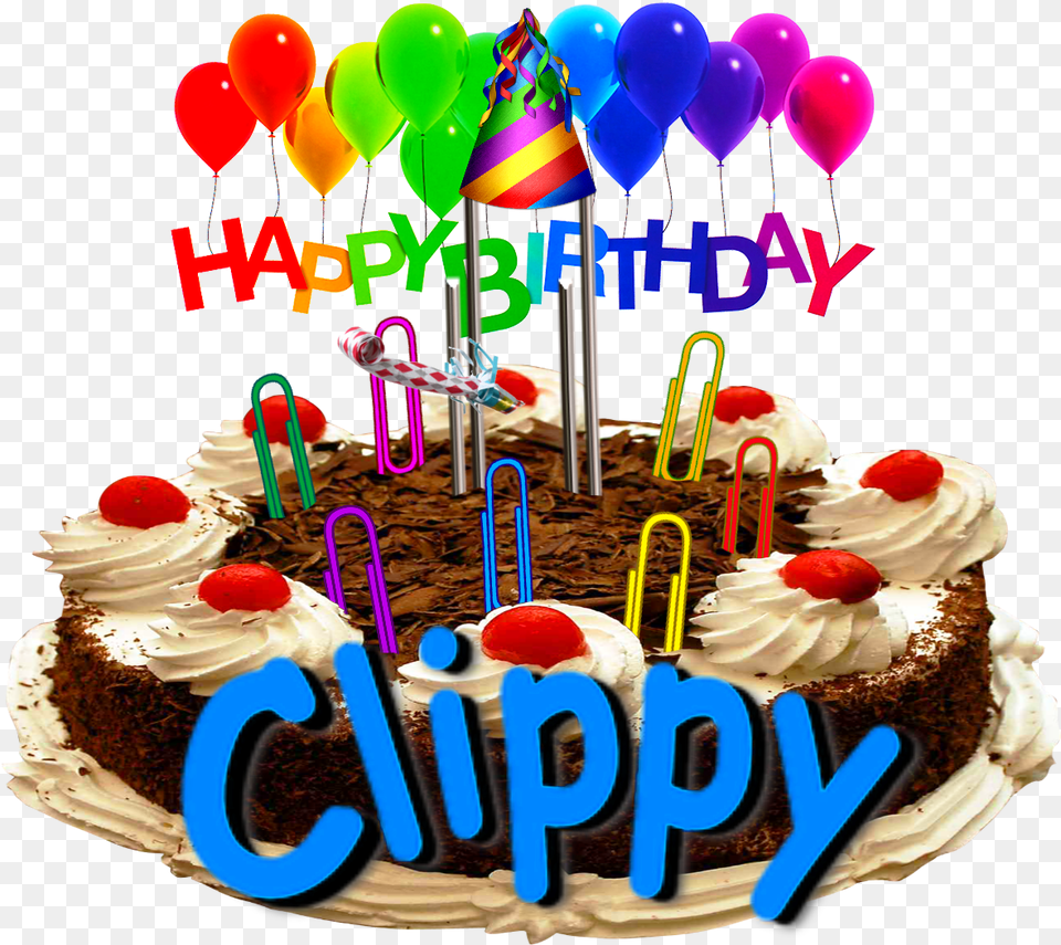 Resort Clippy Assemble Happy Birthday Text, Birthday Cake, Cake, Cream, Dessert Png