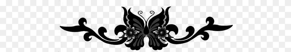 Resources Abstract Swirls And Floral Brushes Butterfly Design For Tattoo, Gray Free Png Download
