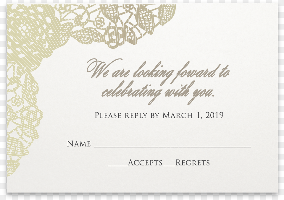 Response Card Haute Couture Suit Calligraphy, Text, Document Free Png Download