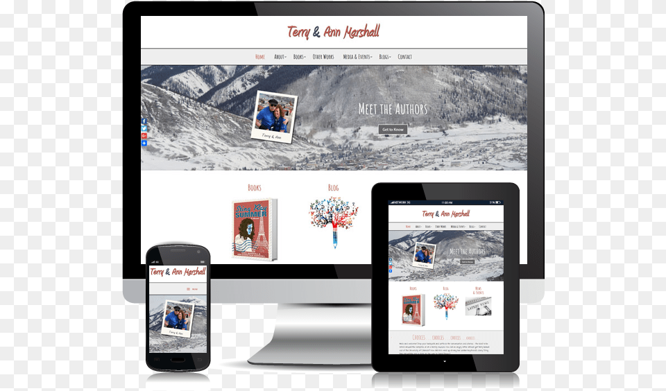 Responsive Authors Website Tablet Computer, Electronics, Mobile Phone, Phone, Tablet Computer Png Image