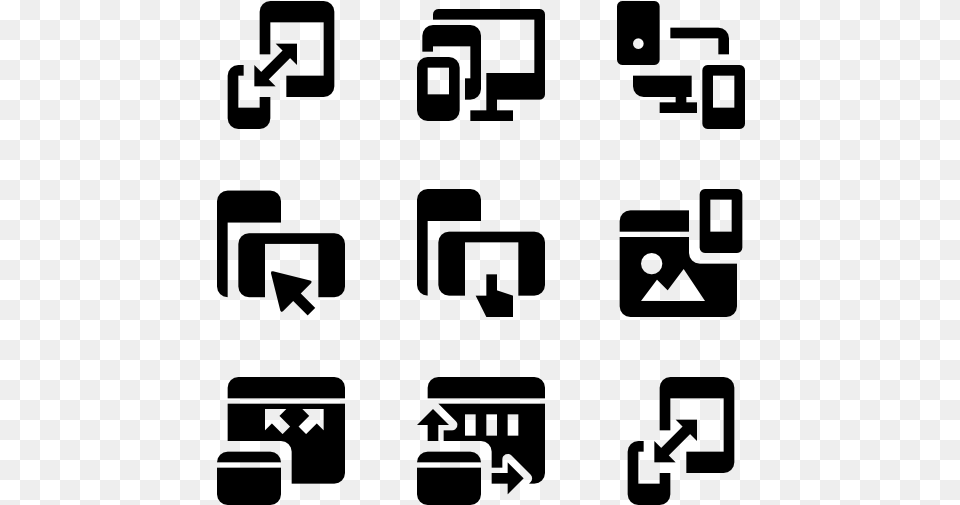 Responsive Design Navigation Icons, Gray Free Transparent Png