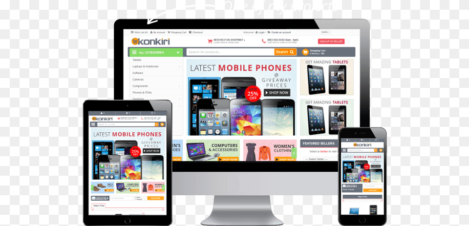 Responsive Ecommerce Website Hd, Phone, Electronics, Mobile Phone, Computer Free Png