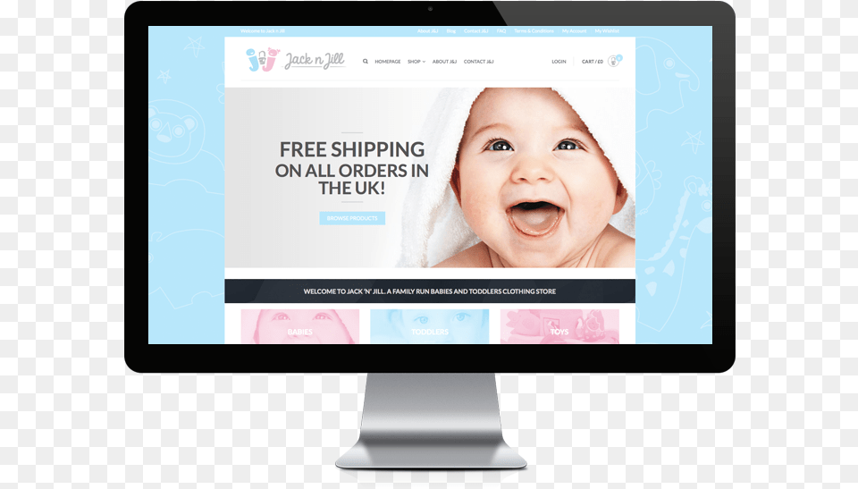 Responsive Screen Mockup Imac, Baby, Person, Monitor, Head Free Transparent Png