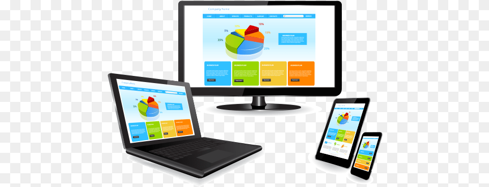 Responsive Web Design, Computer, Electronics, Phone, Pc Free Png Download