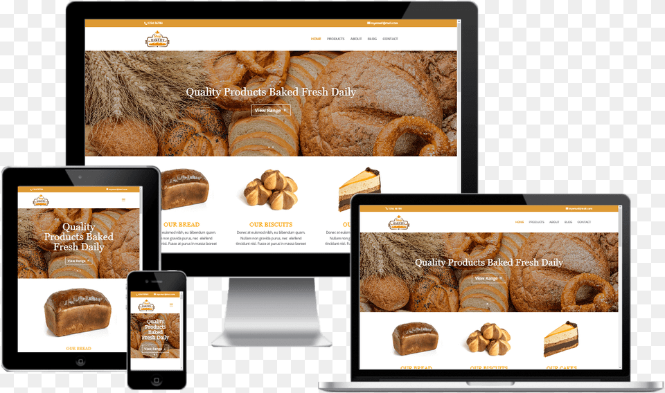 Responsive Web Design Template Website Standard, Bread, Food, Art, Collage Free Transparent Png