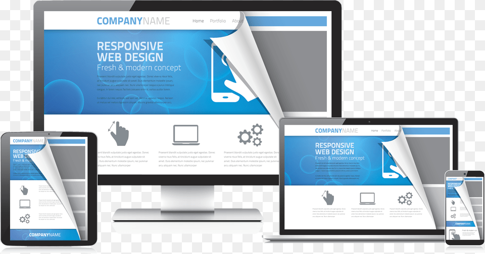 Responsive Website Offer Psd, Advertisement, Poster, Computer, Electronics Png Image