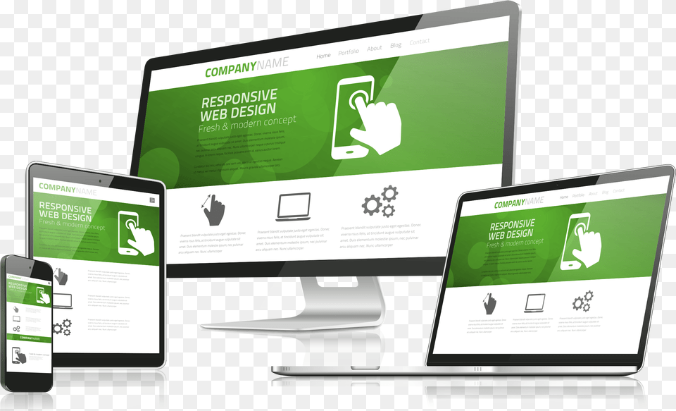 Responsive Website Website Template, Advertisement, Poster, Pc, Laptop Free Png