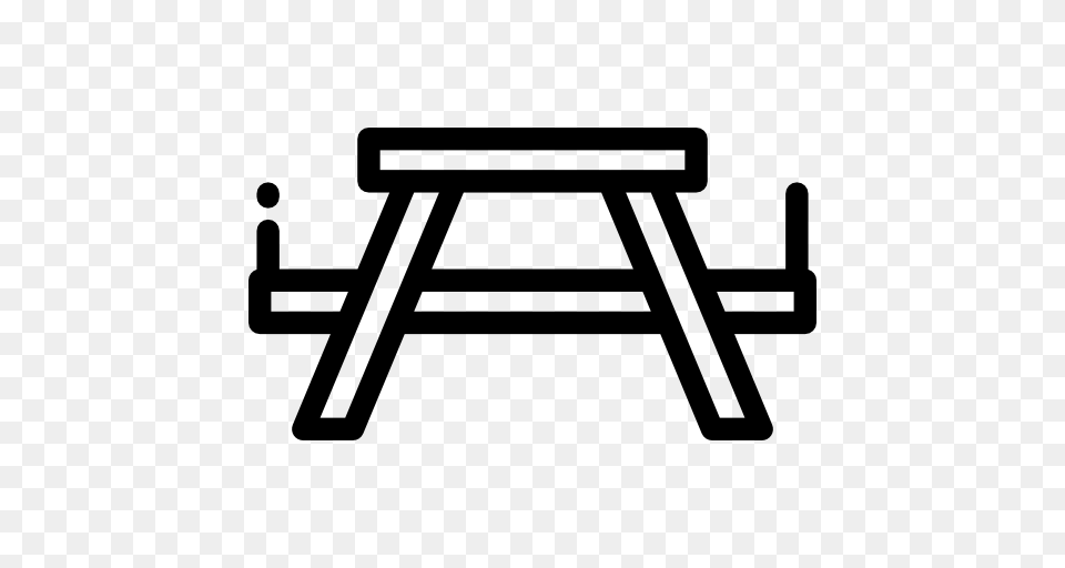 Rest Area Park Camping Nature Picnic Table Barbecue Icon, Furniture Free Transparent Png