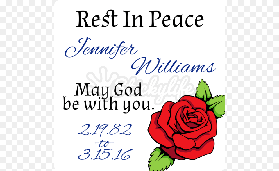 Rest In Peace Static Cling, Flower, Plant, Rose, Text Free Png