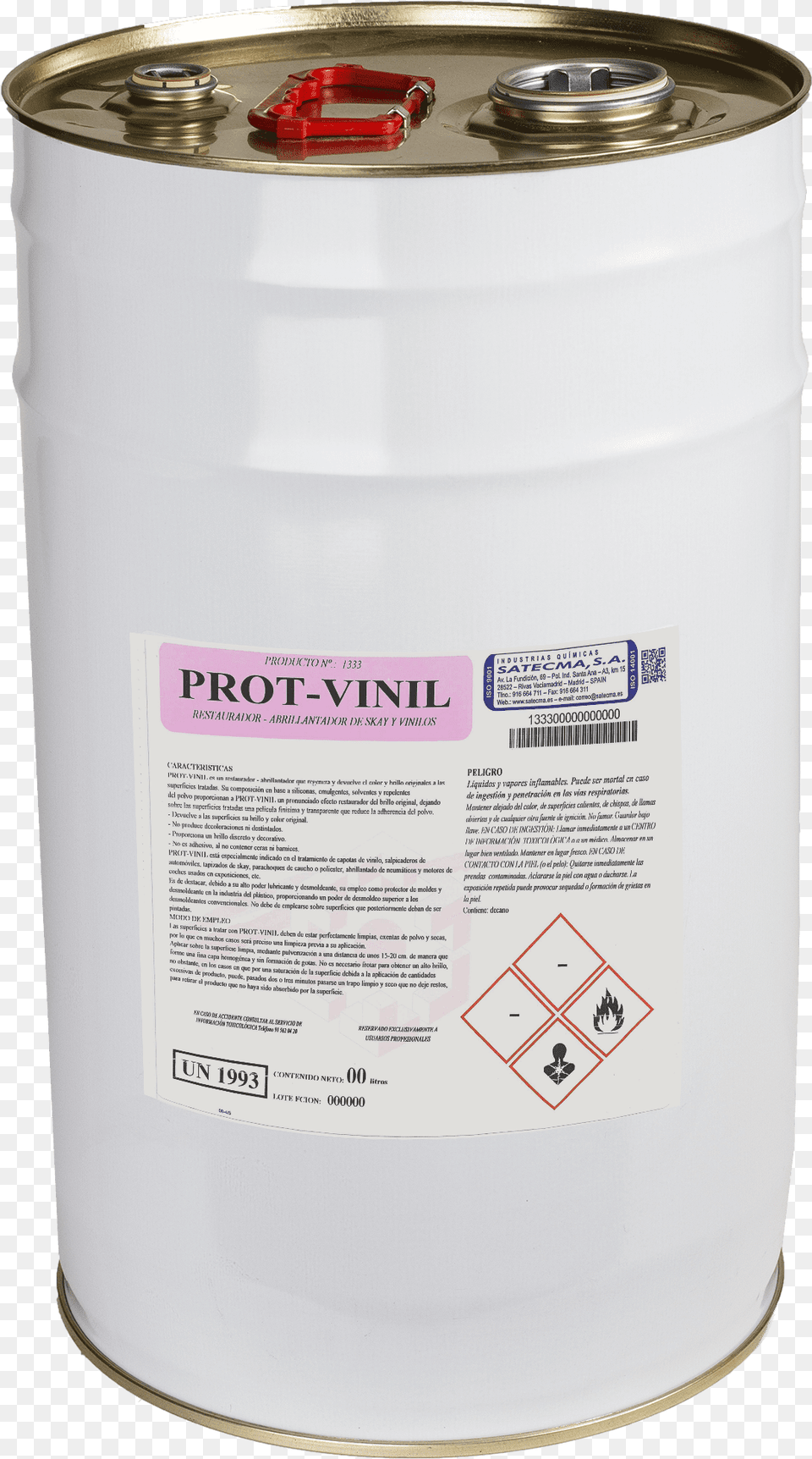Restaurador Abrillantador De Vinilos Solvent In Chemical Reactions, Can, Tin, Barrel, Keg Free Png Download