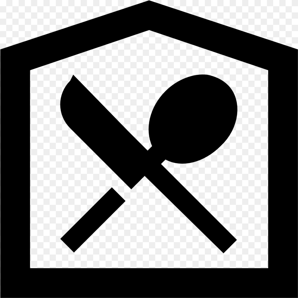 Restaurant Building Icon, Gray Free Png