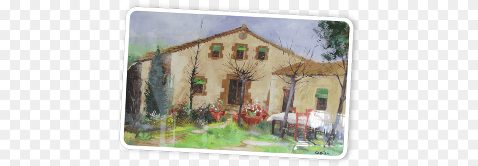 Restaurant Can Sureda Santa Cristina, Architecture, Painting, Housing, House Png Image