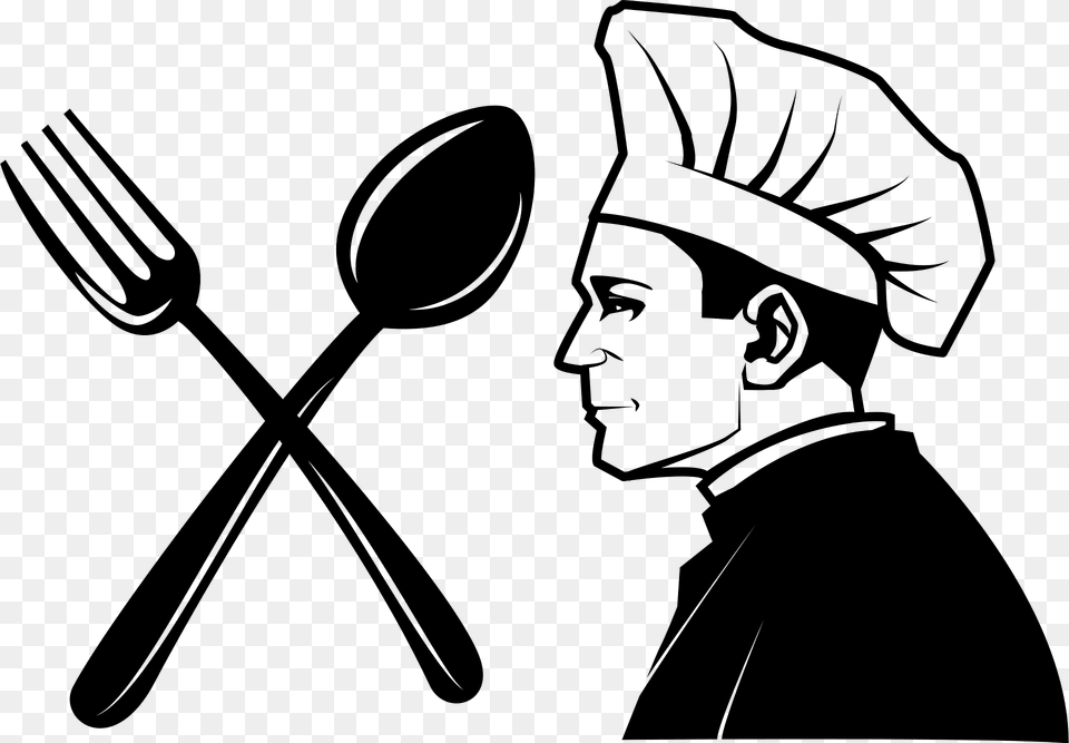 Restaurant Chef Logo Clipart, Cutlery, Fork, Spoon, Adult Free Png Download