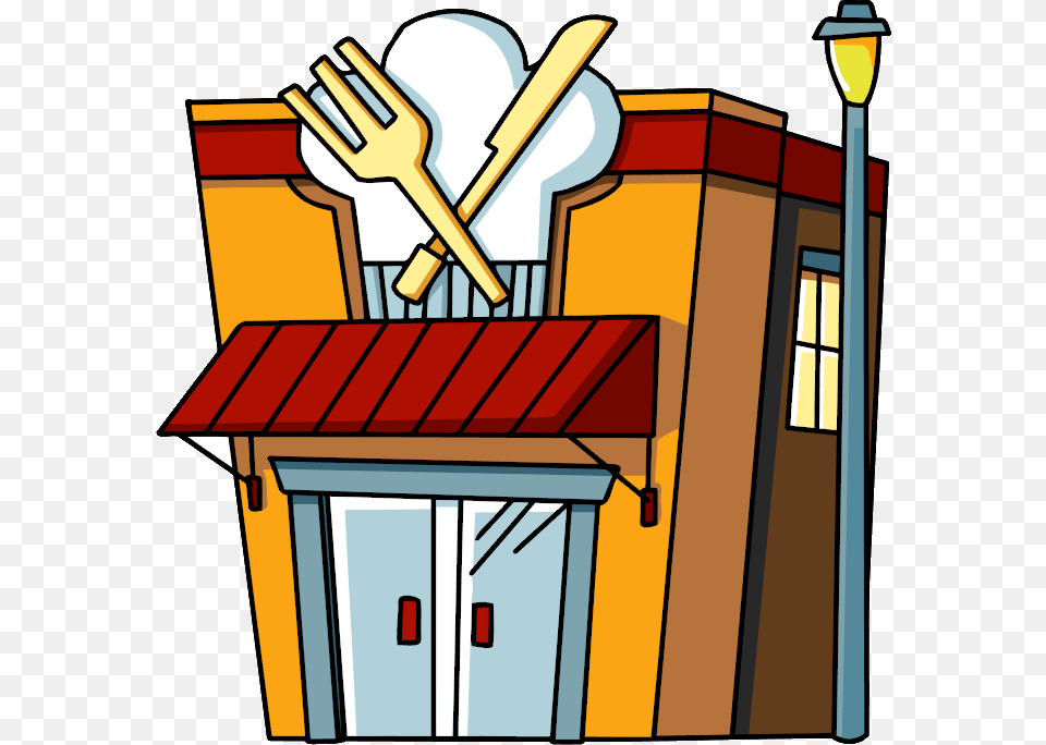 Restaurant Clipart Cafe Building, Cutlery, Fork, Dynamite, Weapon Png Image