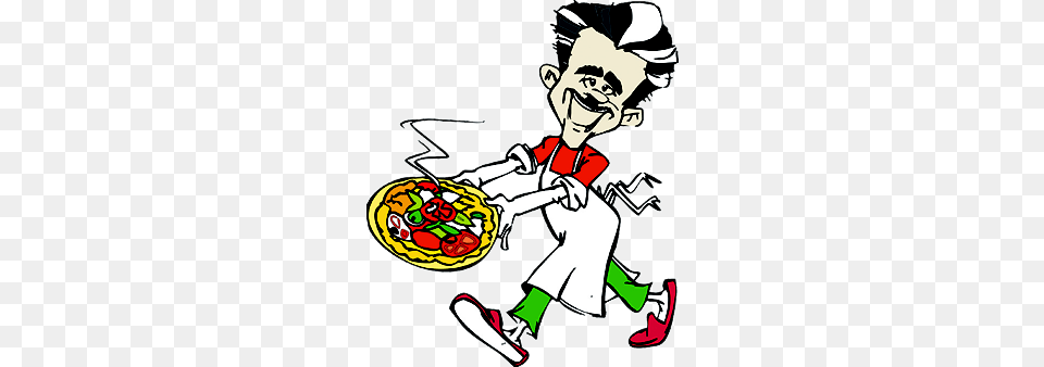 Restaurant Clipart Pizza Man, Baby, Person, Face, Head Free Png Download