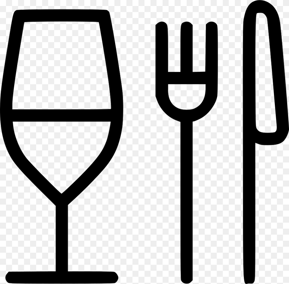 Restaurant Food Icon Transparent Background, Cutlery, Fork, Glass Free Png