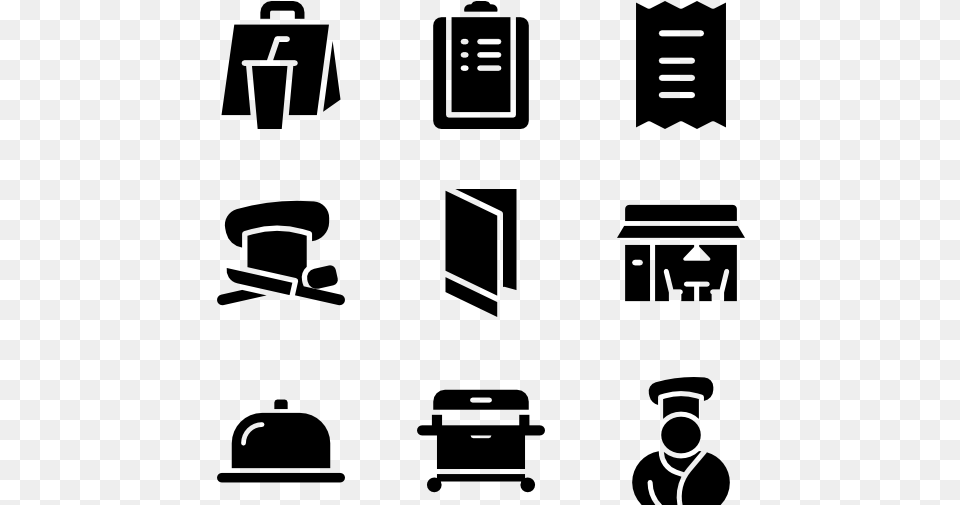 Restaurant Solid Chef Icon Vector, Gray Png Image