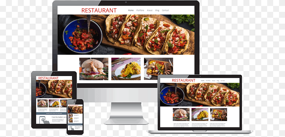 Restaurant Web Design Responsive Web Design Restaurant Web Design, Burger, Food, Lunch, Meal Free Png Download