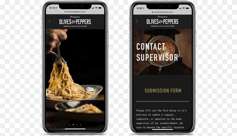 Restaurant Website Olives And Peppers Bootstrap Desgin Iphone, Phone, Electronics, Mobile Phone, Person Free Transparent Png