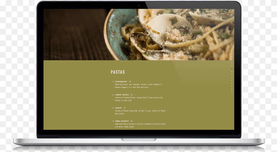 Restaurant Website Olives And Peppers Bootstrap Desgin Online Advertising, Food, Noodle, Computer, Electronics Free Png Download