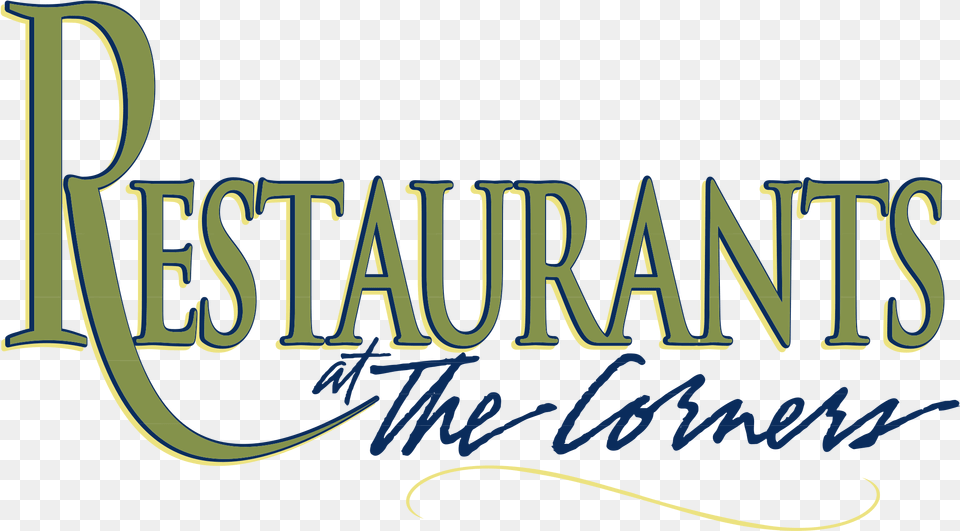 Restaurants At The Corners Logo Transparent Restaurants, Text, Calligraphy, Handwriting, Book Png