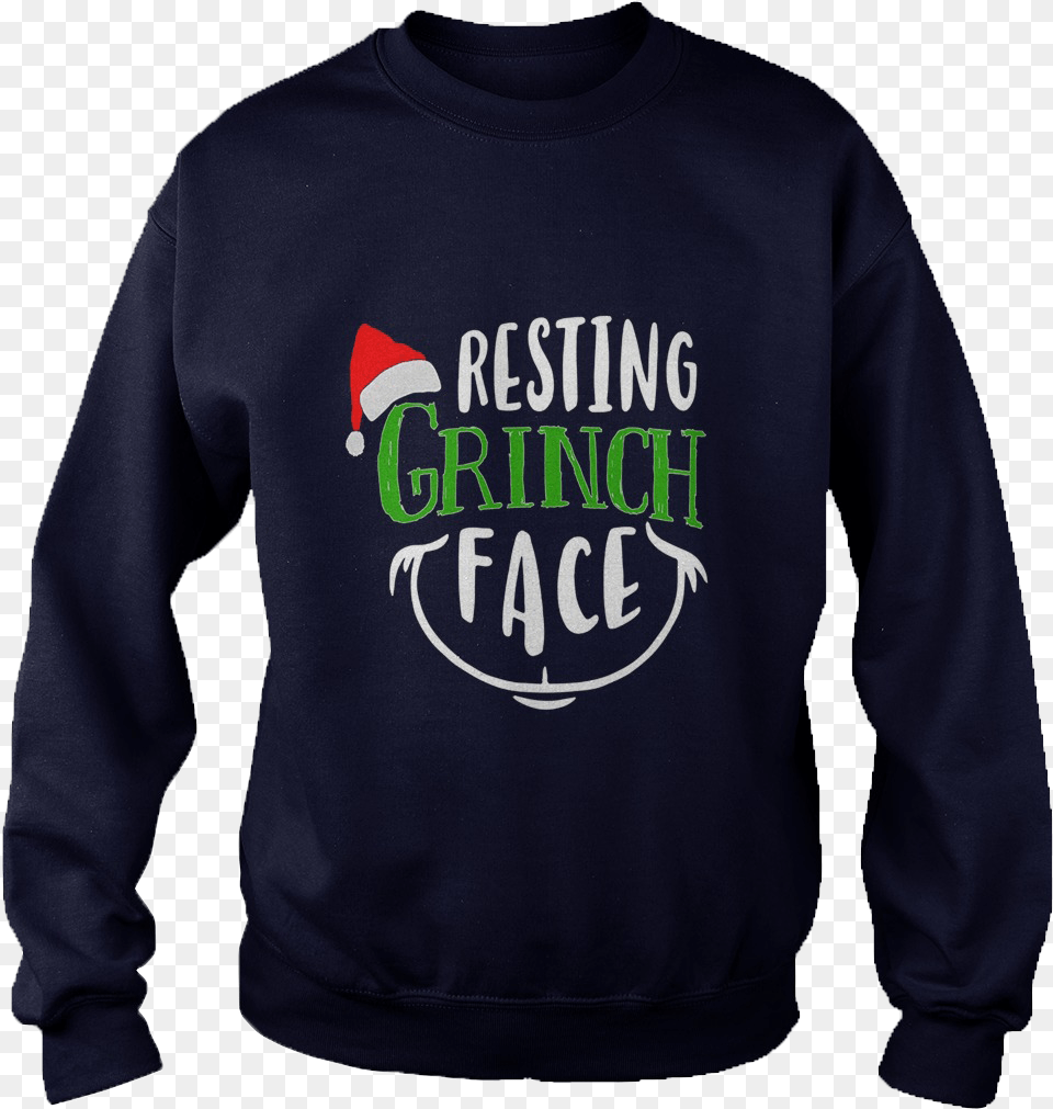Resting Grinch Face, Clothing, Hoodie, Knitwear, Sweater Free Png