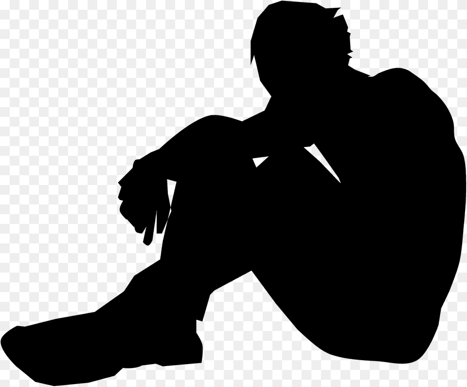 Resting Male Silhouette, Adult, Man, Person Png