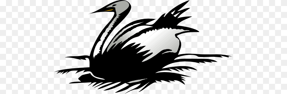 Resting Swan Clip Art, Animal, Fish, Sea Life, Shark Free Png