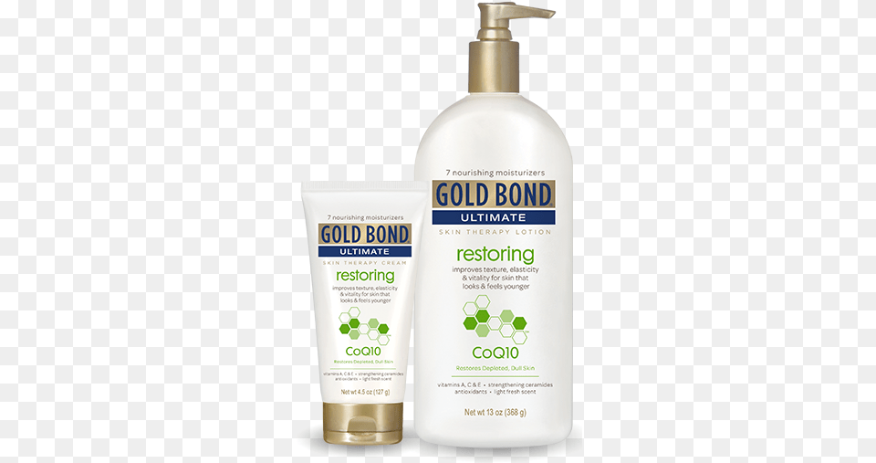 Restoring With Coq10 Gold Bond Ultimate Eczema Relief Skin Protectant Cream, Bottle, Lotion, Cosmetics, Shaker Free Png Download