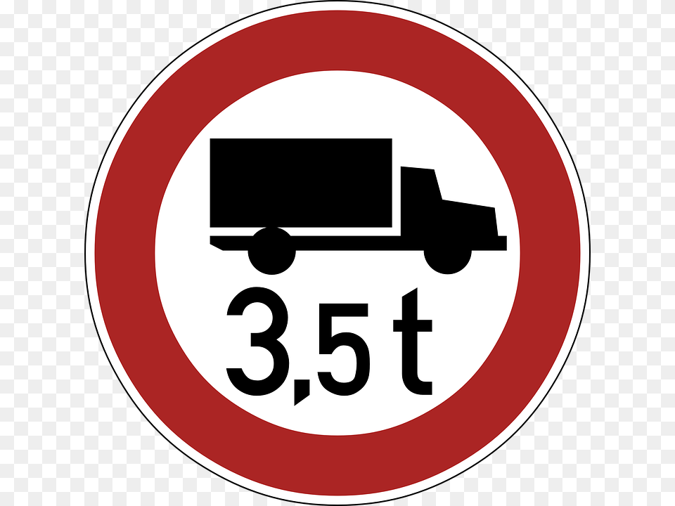 Restriction Truck Road Sign, Symbol, Road Sign Free Transparent Png