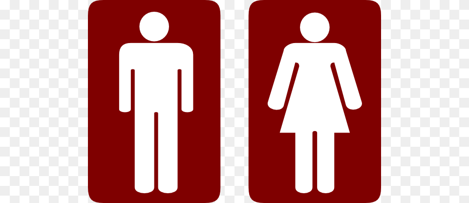 Restroom Man And Woman Clip Art, Sign, Symbol, First Aid, Road Sign Png Image