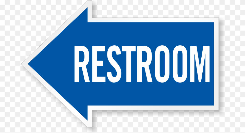 Restroom Sign With Arrow Download Restroom Signage With Arrow, Symbol, Road Sign Png Image