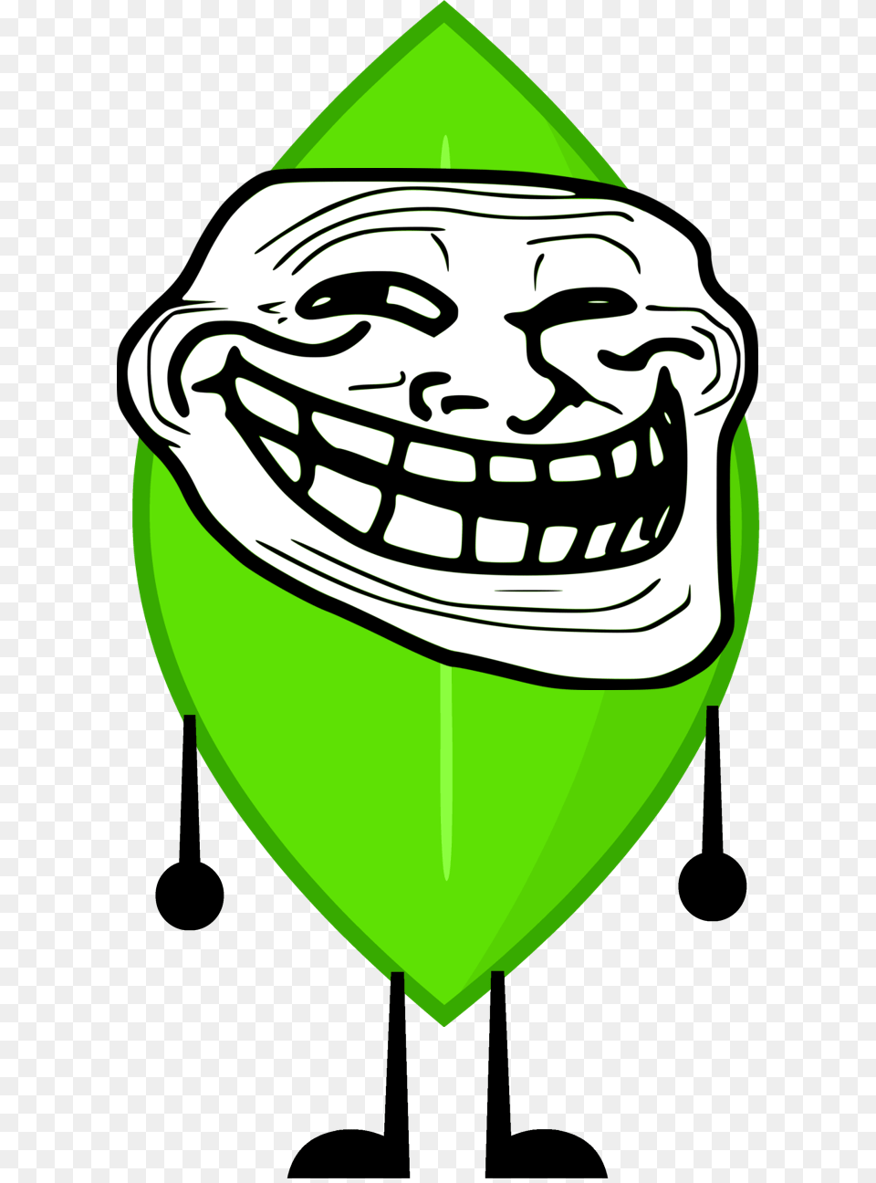 Result For Bfdi Recommended Characters Leafy Troll Face, Person, Head Free Png Download