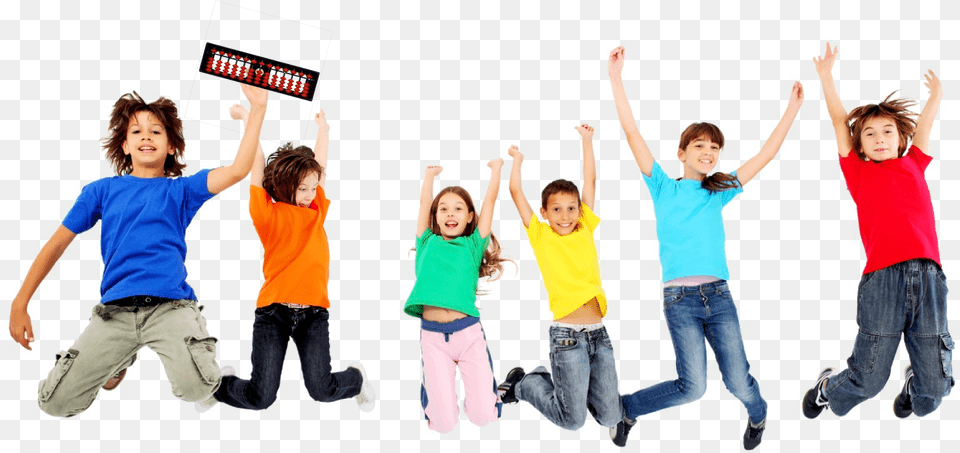Result For Kids Performing Abacus Jumping School Kids, T-shirt, Clothing, Pants, Person Png