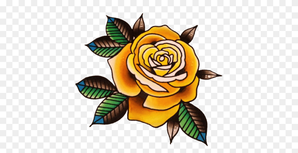 Result For Old School Tattoo On We Heart It, Flower, Plant, Rose, Art Free Png