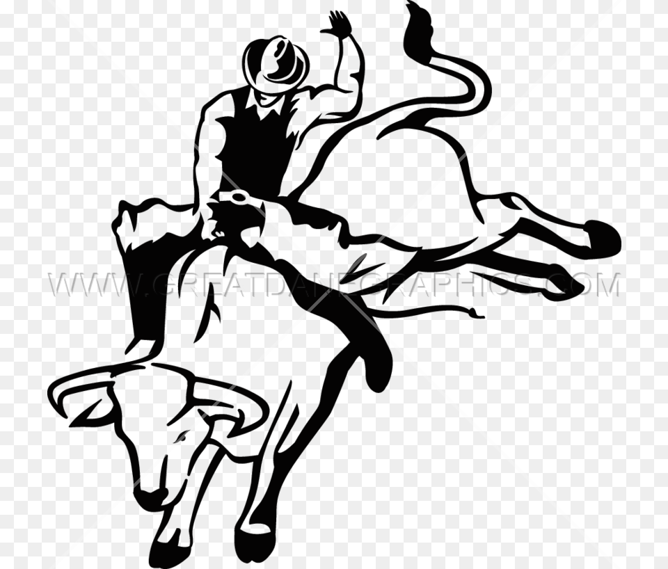 Result For Rodeo Drawings Easy Bull Riding Bull Riding Drawing Easy, People, Person, Adult, Male Free Png Download