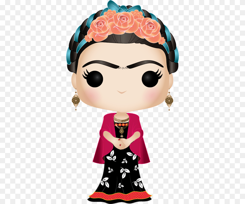 Resultado De Imagem Para Funko Pop Frida Kahlo Frida Kahlo Pop Funko, Clothing, Gown, Dress, Formal Wear Free Transparent Png