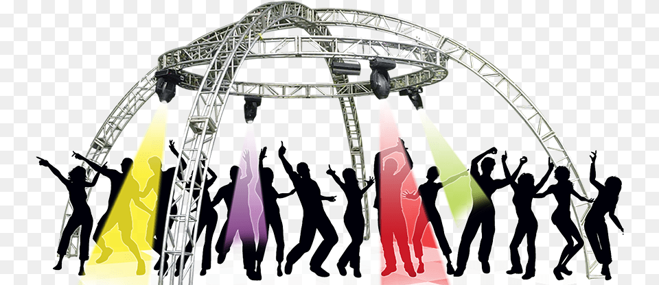 Resultado De Imagen De Luces De Escenarios Dancing Crowd Silhouette, Stage, Person, Adult, Man Free Transparent Png