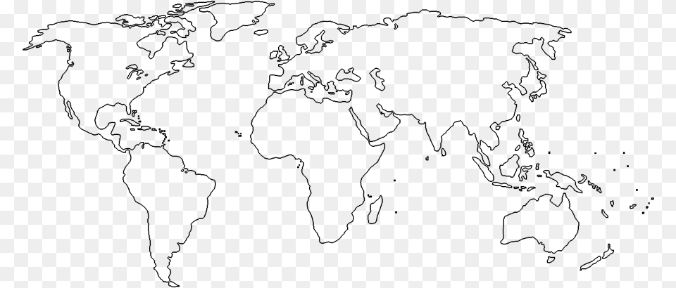 Resultado De Imagen Para Mapamundi Croquis Maps Of The World In Black And White, Gray Free Transparent Png