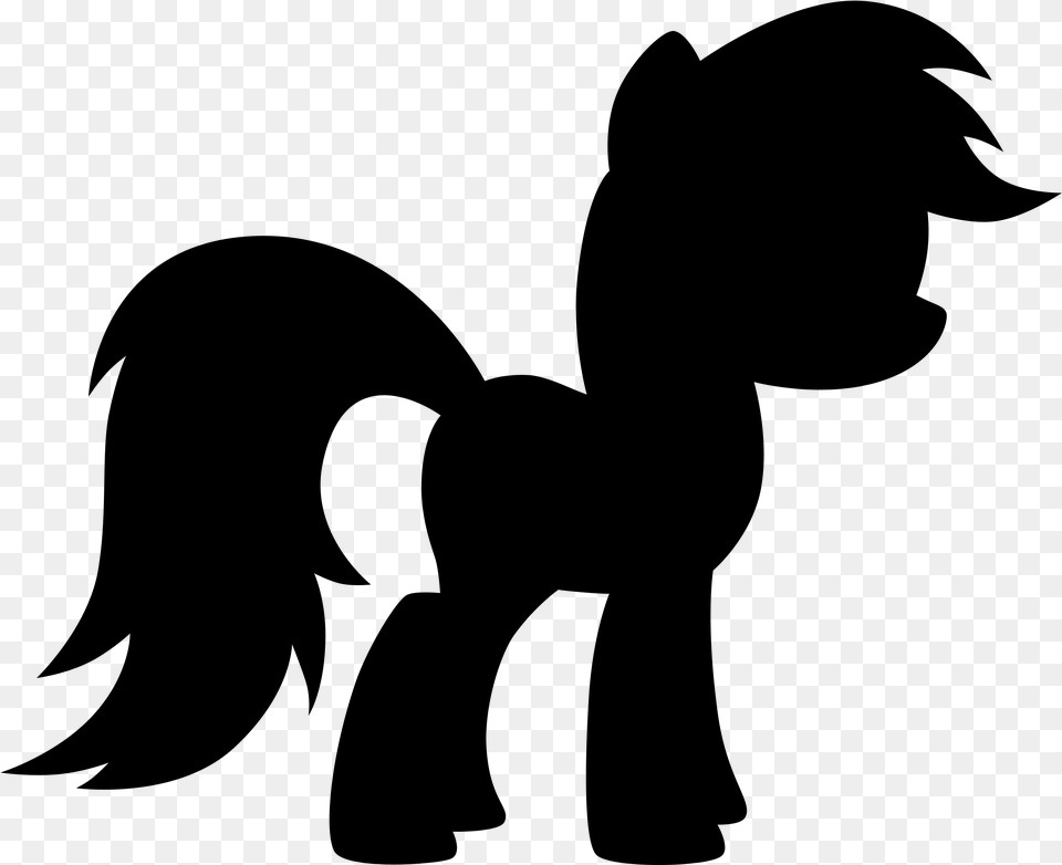 Resultado De Imagen Para Silhouette Vect Pony My Little Pony Silhouette, Gray Free Transparent Png