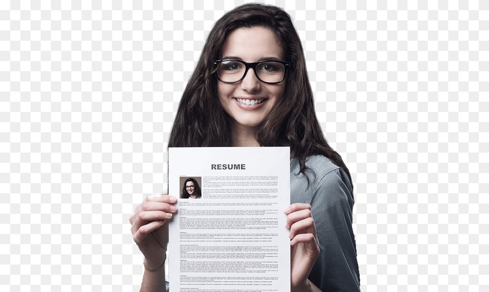 Resume Girl1 Hiring People, Accessories, Reading, Person, Woman Png Image