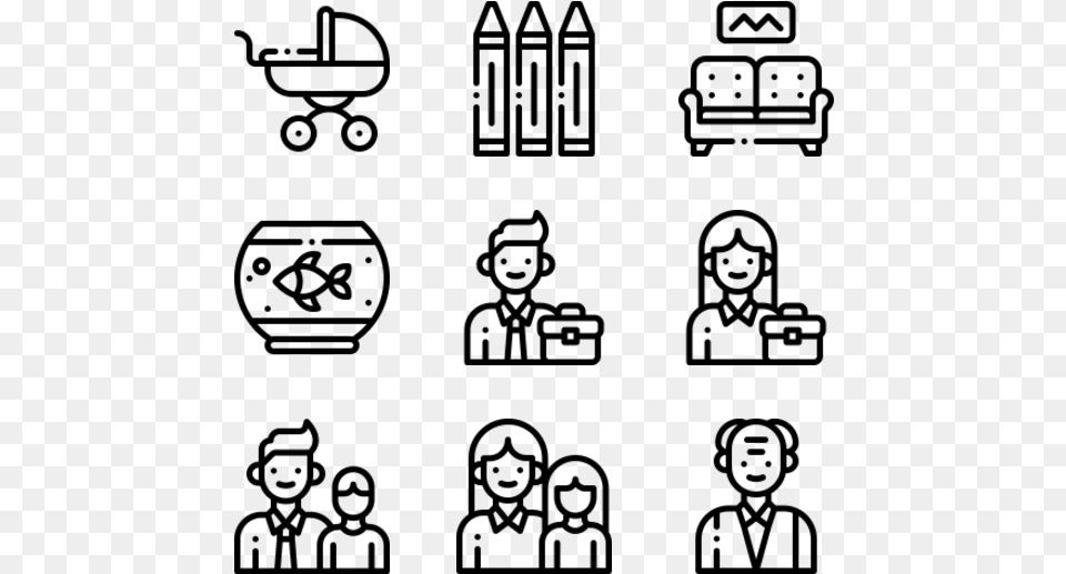 Resume Icons, Gray Png