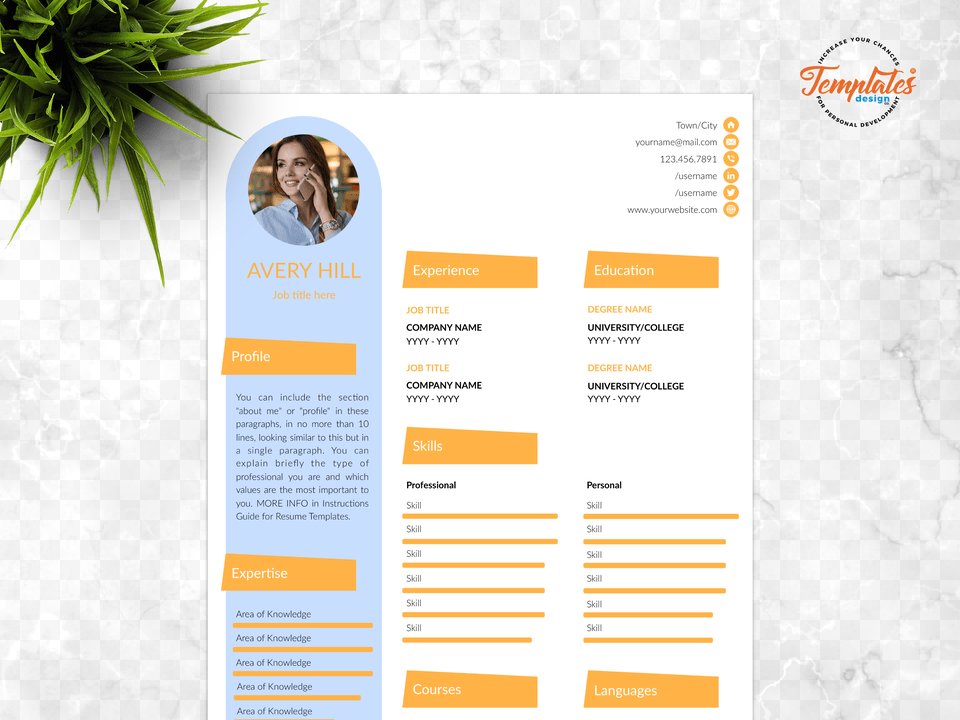 Resume Template For Word And Pages Quotavery Hillquot By, Advertisement, Poster, Plant, Female Png