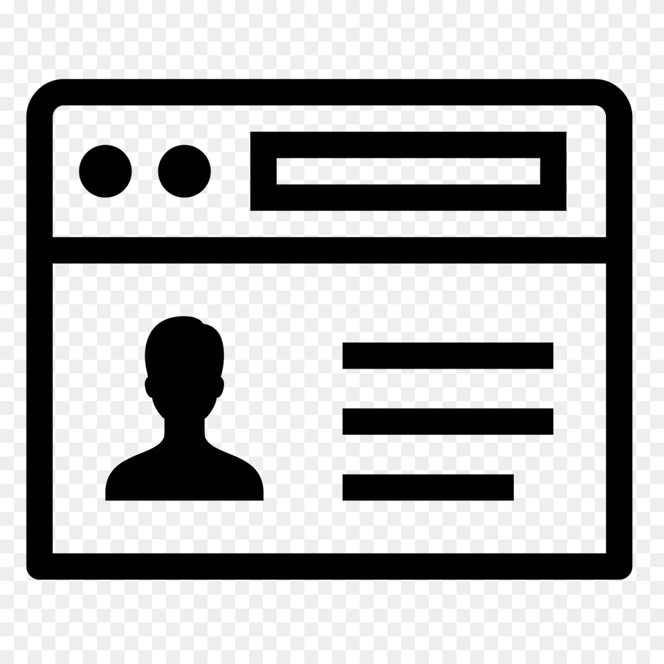 Resume Website Icon, Gray Png